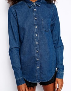 Asos Tall, Dark Wash Denim shirt, $56.85