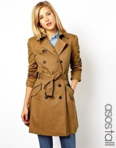 asos tall trench coat