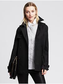 swing trench coat black