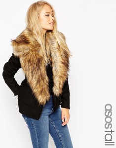 faux leather and fur biker jacket